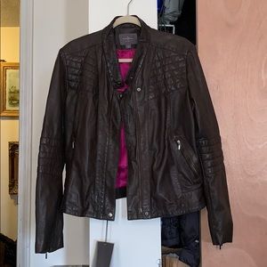 Cole Haan ny city woman’s leather jacket size xl